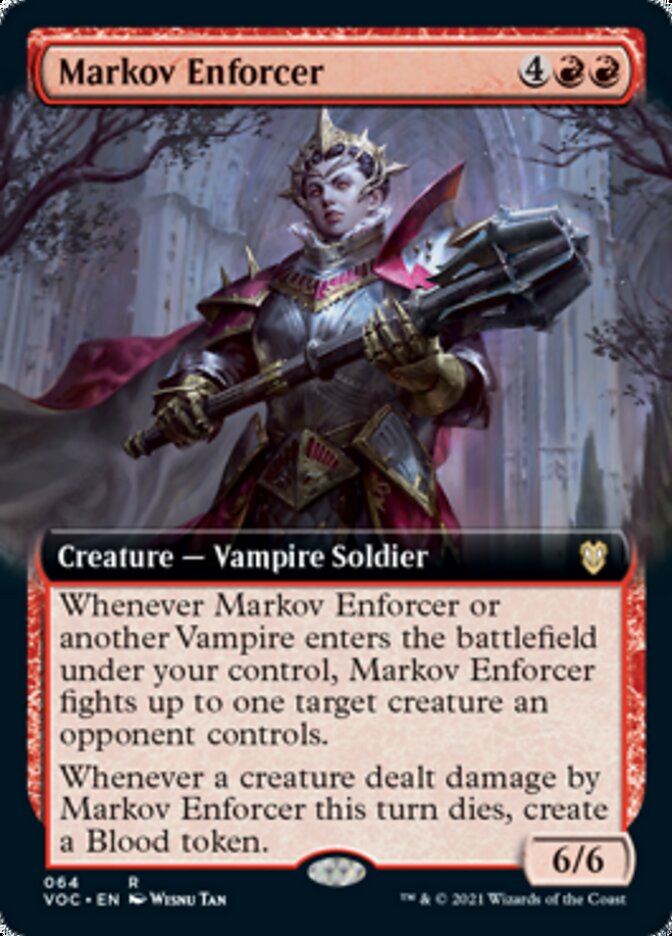 Markov Enforcer (Extended Art) [Innistrad: Crimson Vow Commander] MTG Single Magic: The Gathering    | Red Claw Gaming