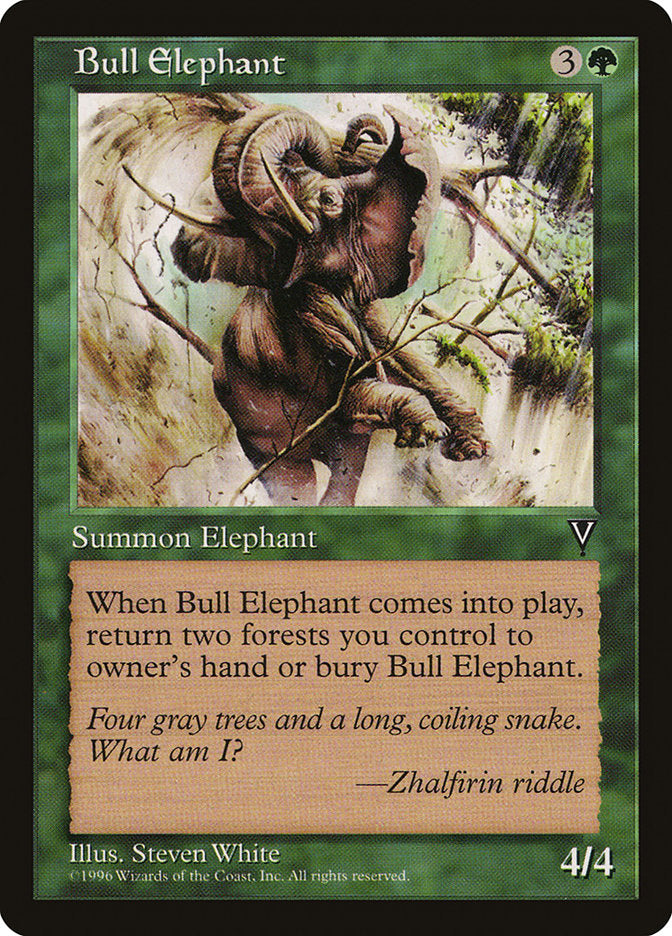 Bull Elephant [Visions] MTG Single Magic: The Gathering    | Red Claw Gaming