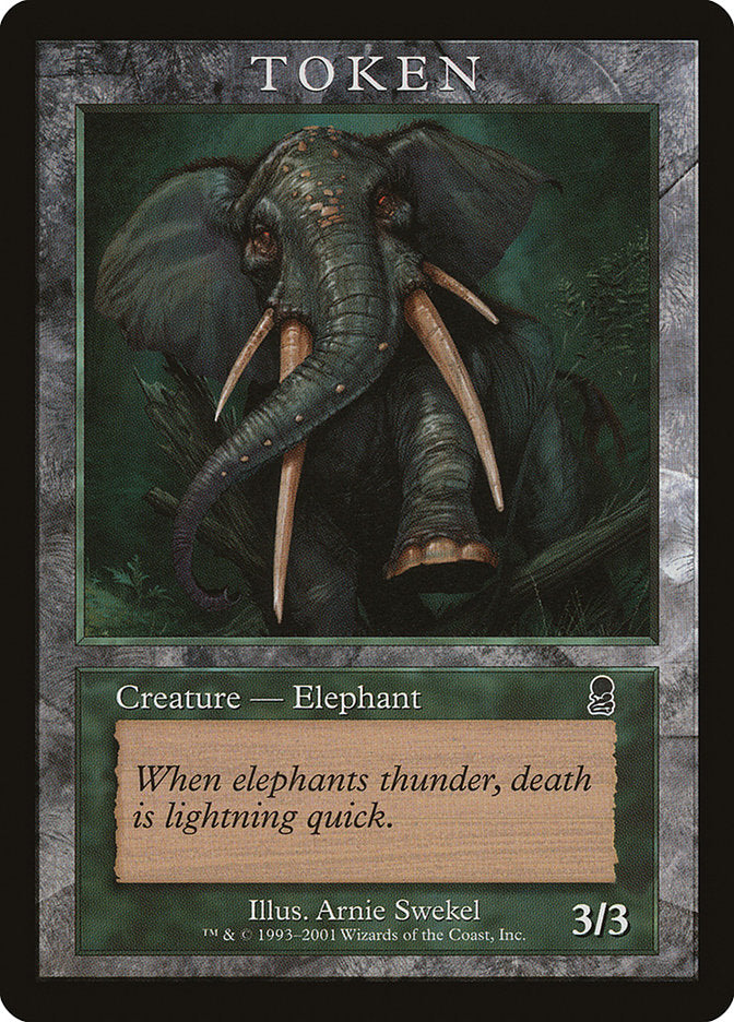 Elephant Token [Magic Player Rewards 2002] MTG Single Magic: The Gathering    | Red Claw Gaming