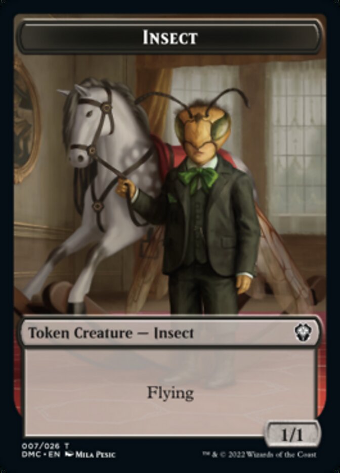 Insect Token [Dominaria United Commander Tokens] MTG Single Magic: The Gathering    | Red Claw Gaming
