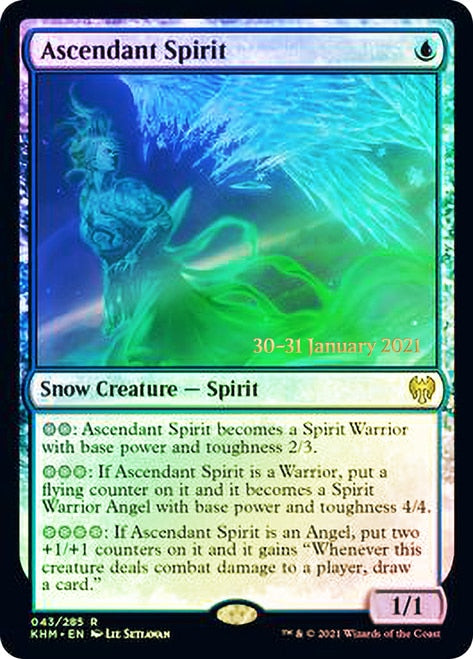 Ascendant Spirit [Kaldheim Prerelease Promos] MTG Single Magic: The Gathering    | Red Claw Gaming