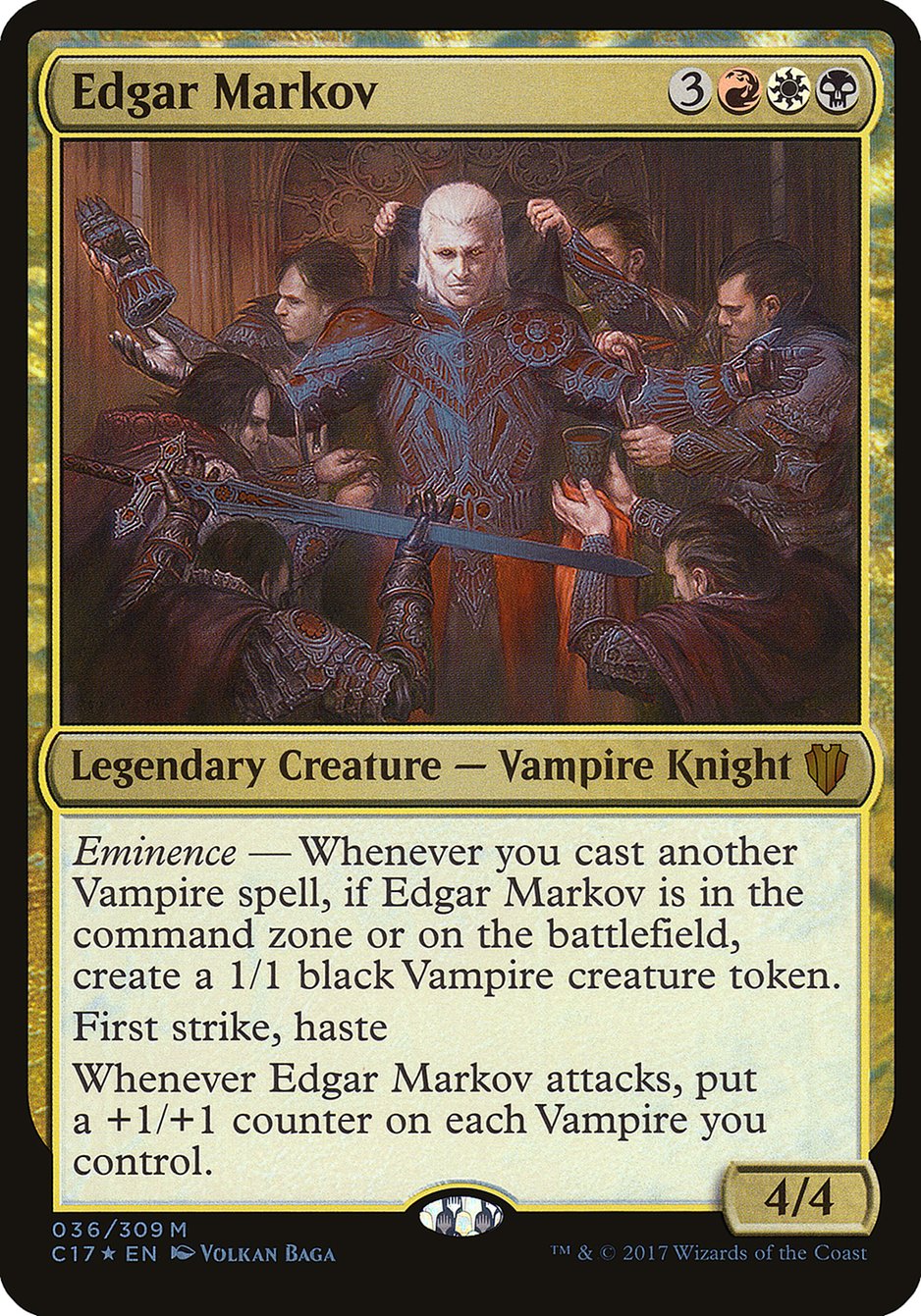 Edgar Markov (Oversized) [Commander 2017 Oversized] MTG Single Magic: The Gathering    | Red Claw Gaming