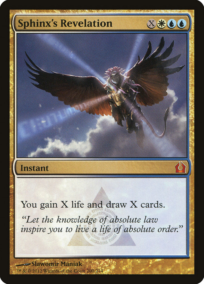 Sphinx's Revelation [Return to Ravnica] MTG Single Magic: The Gathering    | Red Claw Gaming