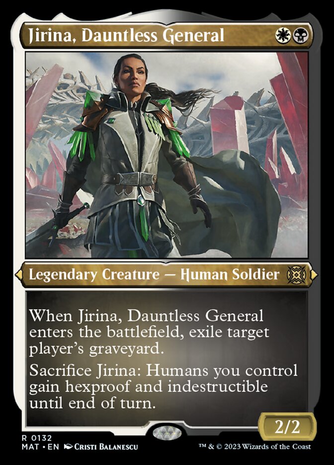 Jirina, Dauntless General (Foil Etched) [March of the Machine: The Aftermath] MTG Single Magic: The Gathering    | Red Claw Gaming