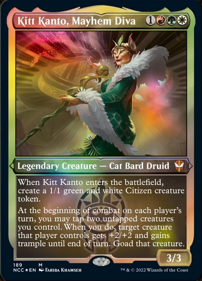 Kitt Kanto, Mayhem Diva (Display Commander) [Streets of New Capenna Commander] MTG Single Magic: The Gathering    | Red Claw Gaming