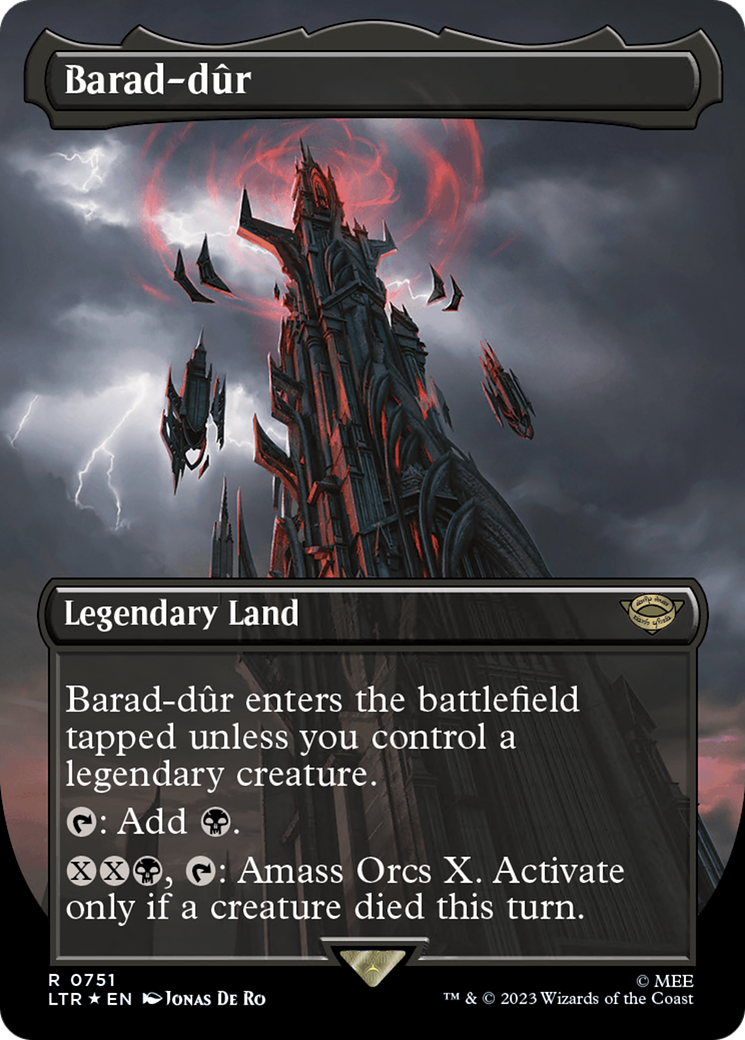 Barad-dur (0751) (Borderless) (Surge Foil) [The Lord of the Rings: Tales of Middle-Earth] MTG Single Magic: The Gathering    | Red Claw Gaming