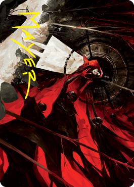 Curse of Hospitality Art Card (Gold-Stamped Signature) [Innistrad: Crimson Vow Art Series] MTG Single Magic: The Gathering    | Red Claw Gaming