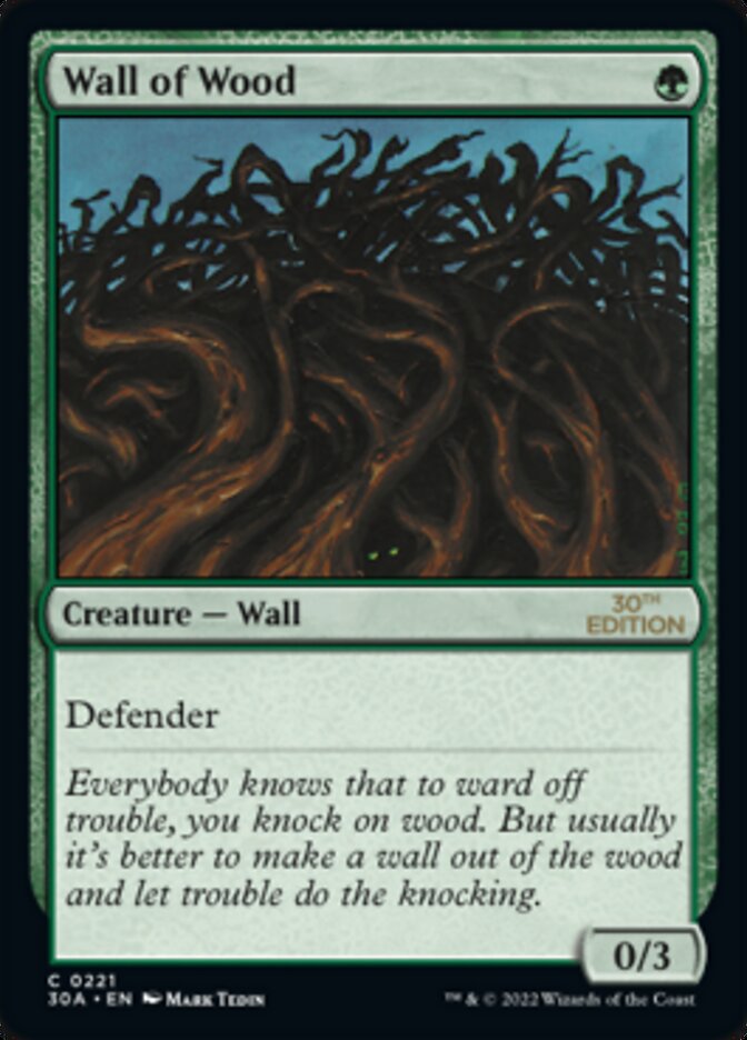 Wall of Wood [30th Anniversary Edition] MTG Single Magic: The Gathering    | Red Claw Gaming