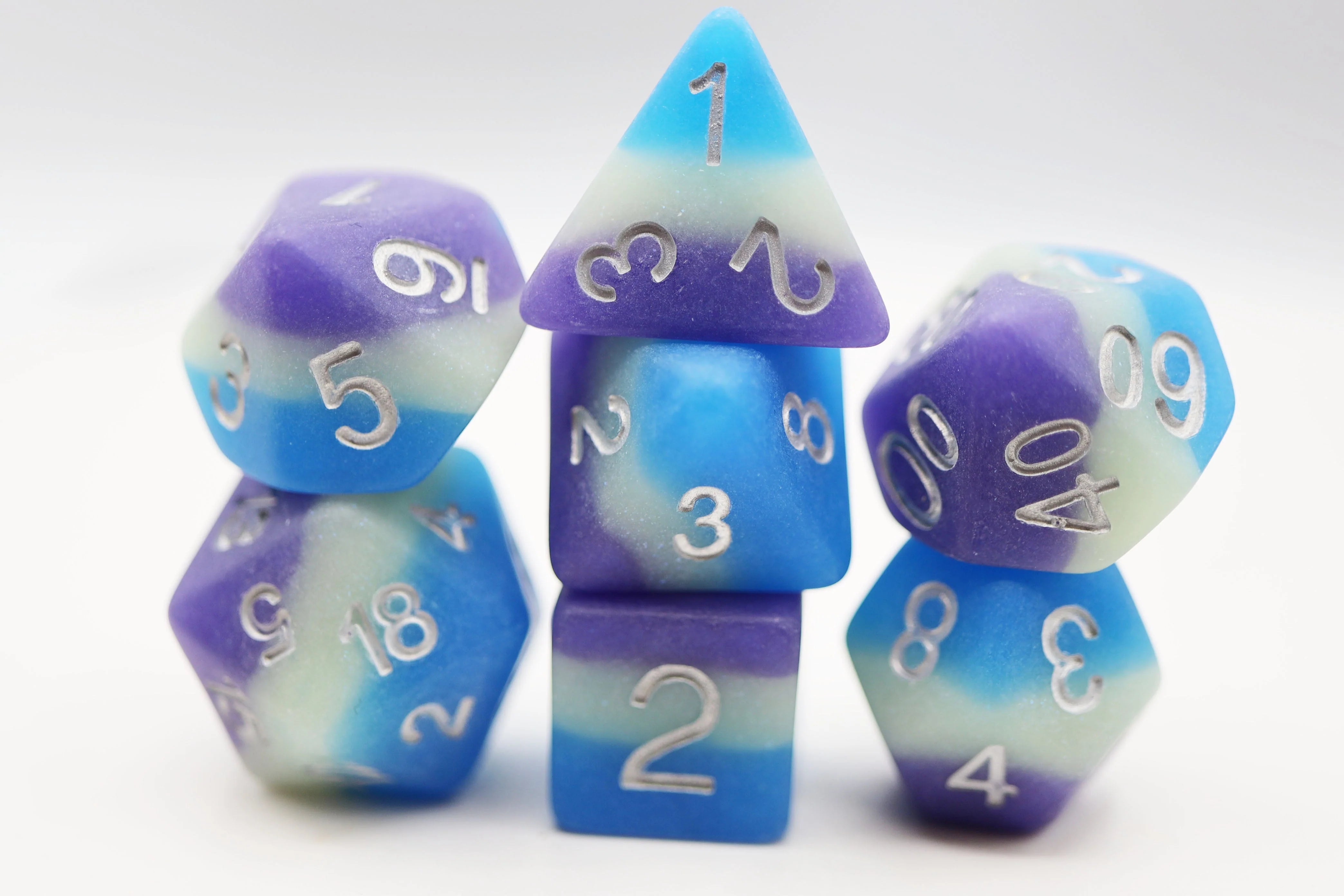 BLUEBERRY SNOW CONE RPG DICE SET Dice & Counters Foam Brain Games    | Red Claw Gaming