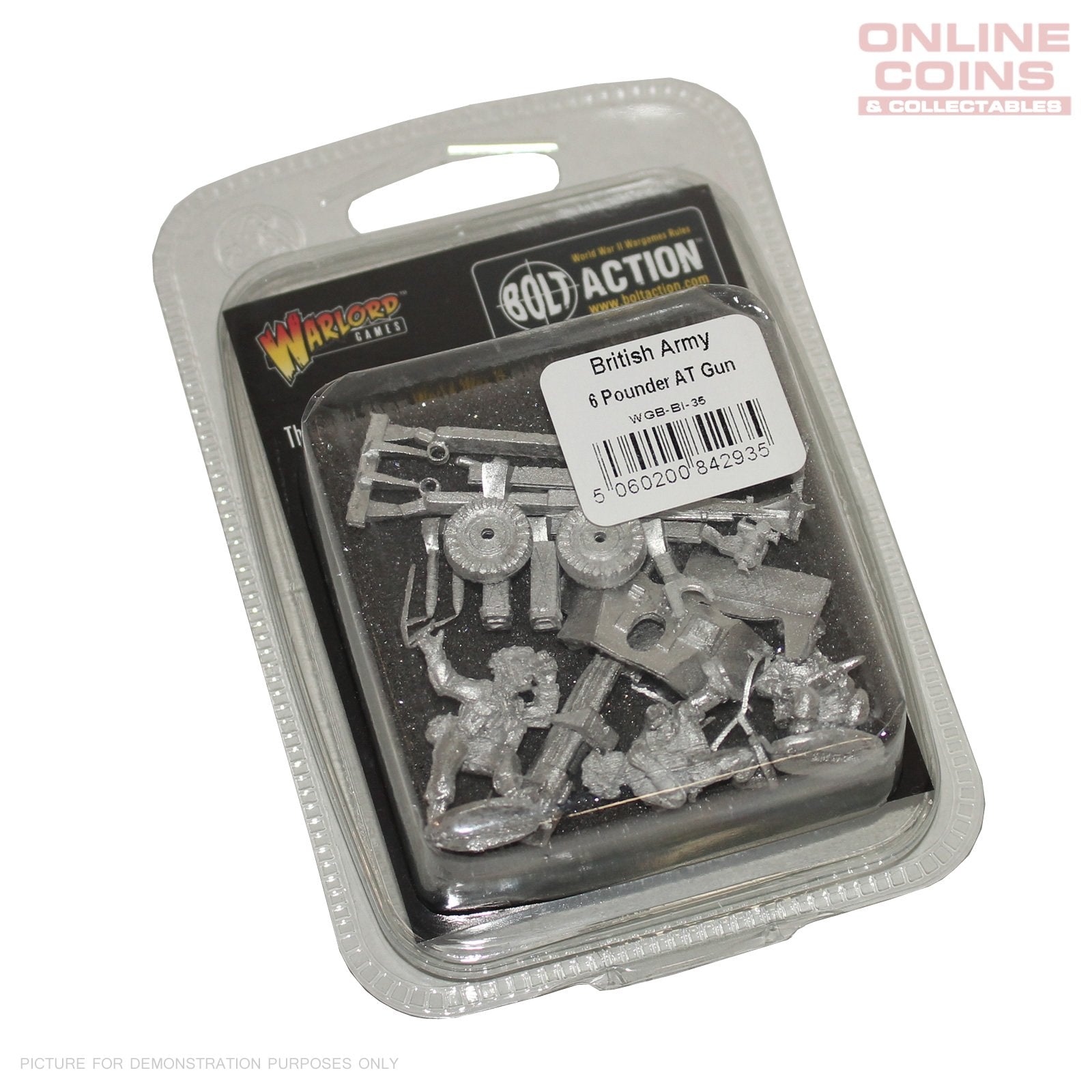 British Army Six Pounder AT Gun British Warlord Games    | Red Claw Gaming