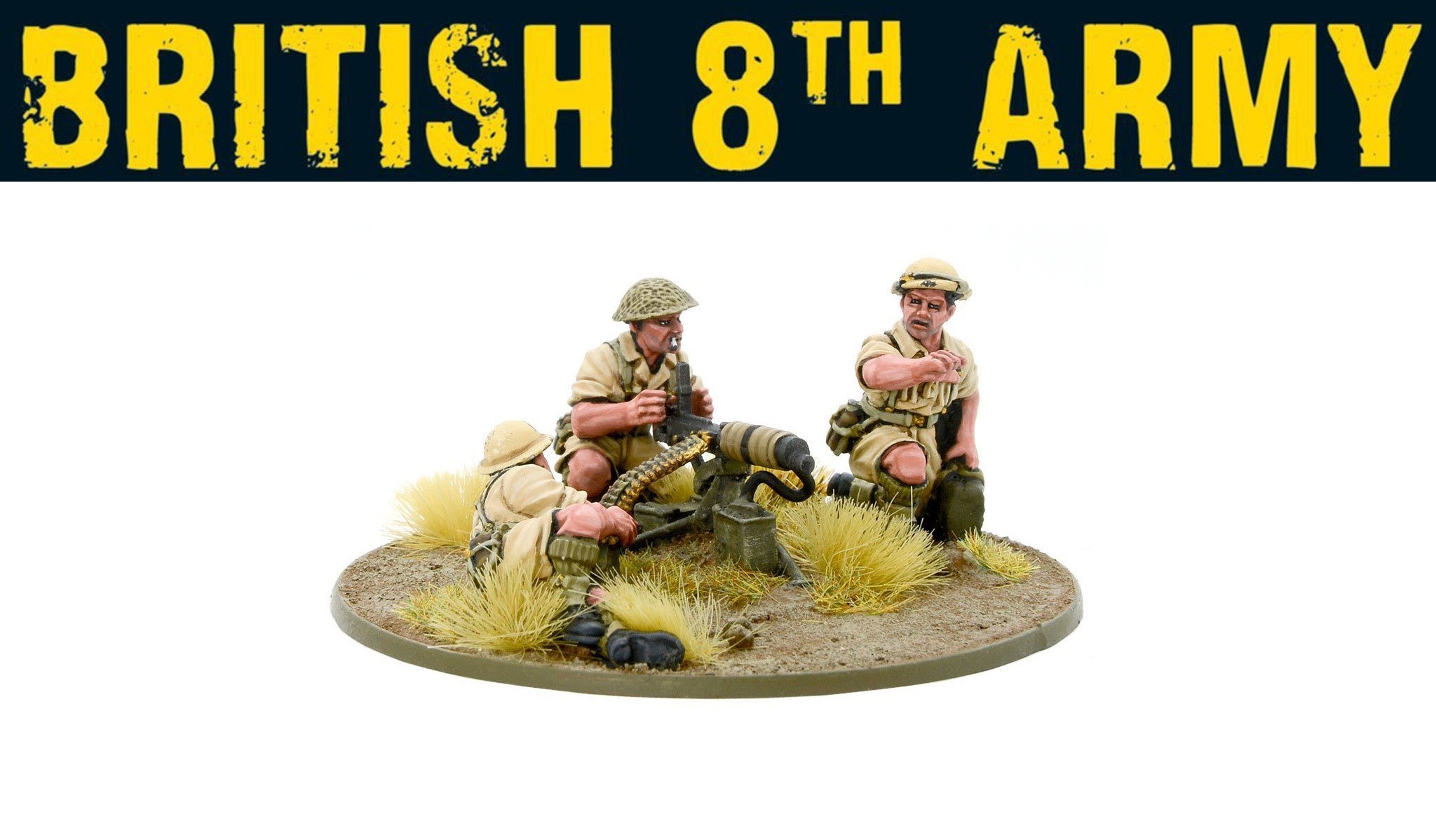 British Army 8th Army MMG Team British Warlord Games    | Red Claw Gaming