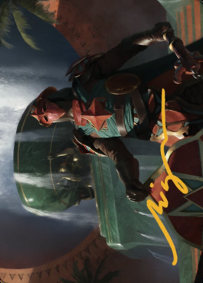 Tomakul Honor Guard Art Card (Gold-Stamped Signature) [The Brothers' War Art Series] MTG Single Magic: The Gathering    | Red Claw Gaming