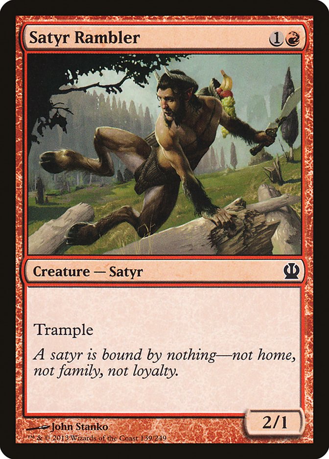 Satyr Rambler [Theros] MTG Single Magic: The Gathering    | Red Claw Gaming