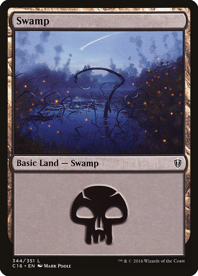Swamp (344) [Commander 2016] MTG Single Magic: The Gathering    | Red Claw Gaming