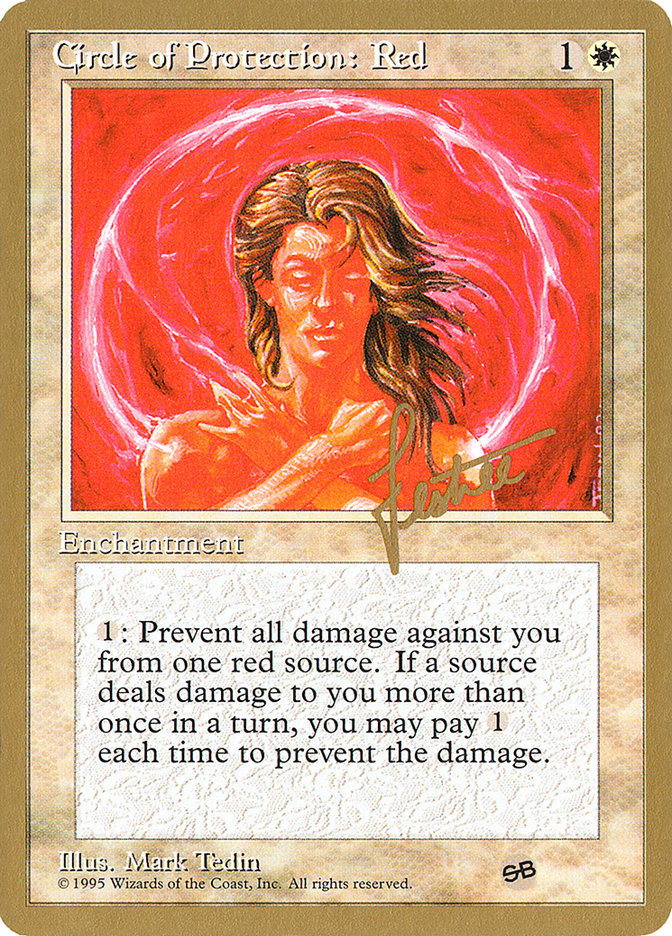 Circle of Protection: Red (Bertrand Lestree) (SB) (4ED) [Pro Tour Collector Set] MTG Single Magic: The Gathering    | Red Claw Gaming