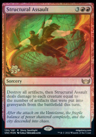 Structural Assault [Streets of New Capenna Prerelease Promos] MTG Single Magic: The Gathering    | Red Claw Gaming