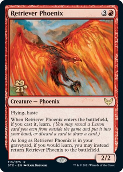 Retriever Phoenix [Strixhaven: School of Mages Prerelease Promos] MTG Single Magic: The Gathering    | Red Claw Gaming