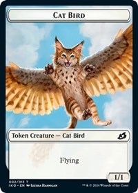 Cat Bird // Human Soldier (003) Double-Sided Token [Ikoria: Lair of Behemoths Tokens] MTG Single Magic: The Gathering    | Red Claw Gaming