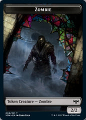 Zombie (008) // Human (010) Double-Sided Token [Innistrad: Crimson Vow Tokens] MTG Single Magic: The Gathering    | Red Claw Gaming