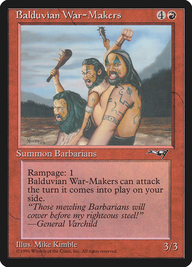 Balduvian War-Makers (Treeline Background) [Alliances] MTG Single Magic: The Gathering    | Red Claw Gaming