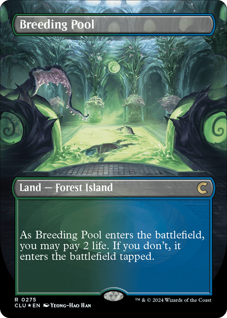 Breeding Pool (Borderless) [Ravnica: Clue Edition] MTG Single Magic: The Gathering    | Red Claw Gaming