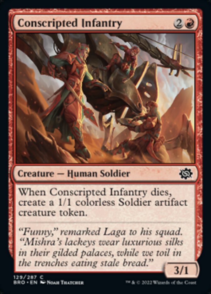 Conscripted Infantry [The Brothers' War] MTG Single Magic: The Gathering    | Red Claw Gaming