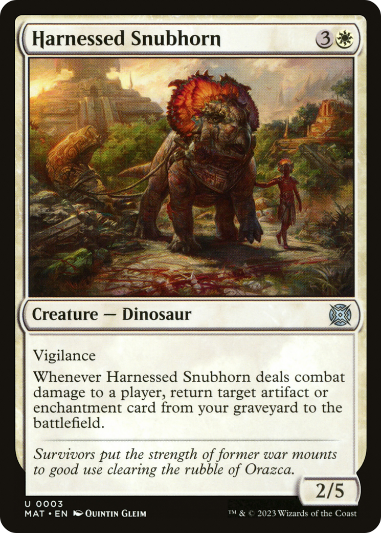 Harnessed Snubhorn [March of the Machine: The Aftermath] MTG Single Magic: The Gathering    | Red Claw Gaming