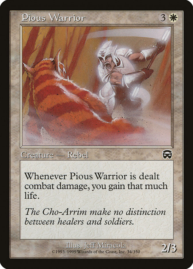 Pious Warrior [Mercadian Masques] MTG Single Magic: The Gathering    | Red Claw Gaming