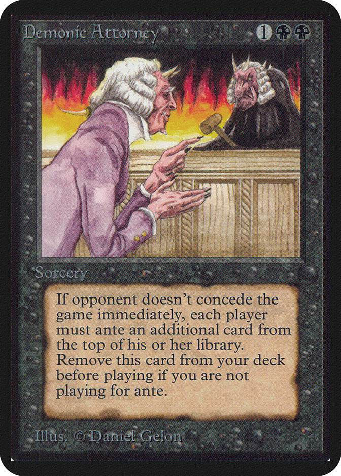 Demonic Attorney [Alpha Edition] MTG Single Magic: The Gathering    | Red Claw Gaming