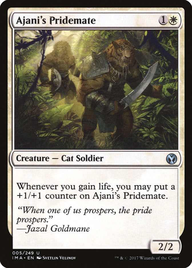 Ajani's Pridemate [Iconic Masters] MTG Single Magic: The Gathering    | Red Claw Gaming