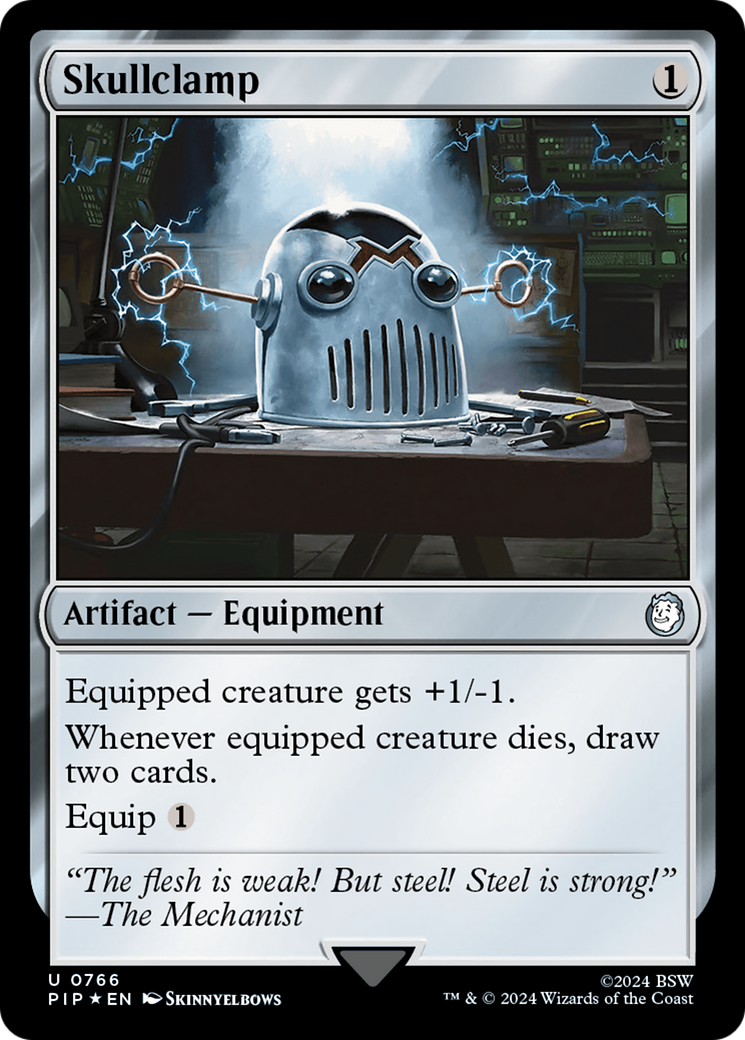 Skullclamp (Surge Foil) [Fallout] MTG Single Magic: The Gathering    | Red Claw Gaming