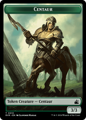 Saproling // Centaur Double-Sided Token [Ravnica Remastered Tokens] MTG Single Magic: The Gathering    | Red Claw Gaming
