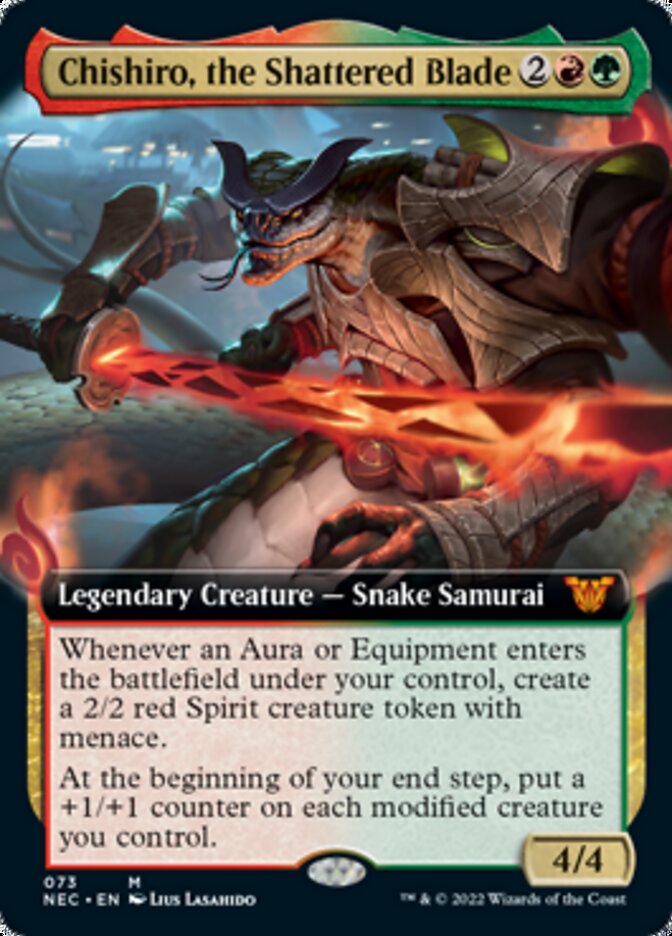Chishiro, the Shattered Blade (Extended Art) [Kamigawa: Neon Dynasty Commander] MTG Single Magic: The Gathering    | Red Claw Gaming