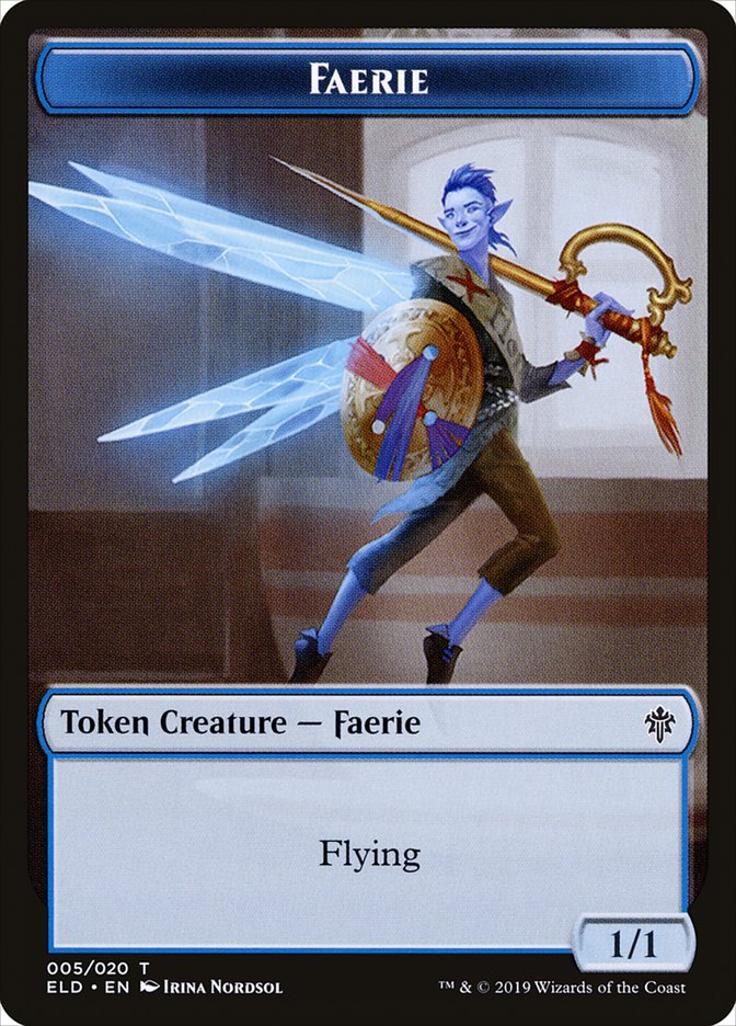 Faerie Token [Throne of Eldraine Tokens] MTG Single Magic: The Gathering    | Red Claw Gaming