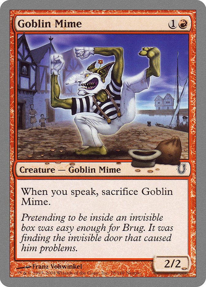 Goblin Mime [Unhinged] MTG Single Magic: The Gathering    | Red Claw Gaming