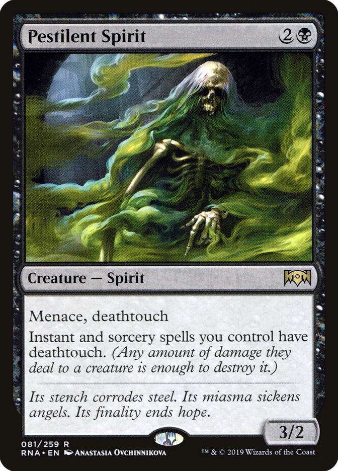 Pestilent Spirit [Ravnica Allegiance] MTG Single Magic: The Gathering    | Red Claw Gaming