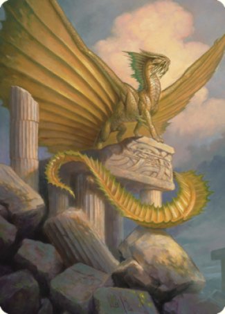 Ancient Gold Dragon Art Card (05) [Commander Legends: Battle for Baldur's Gate Art Series] MTG Single Magic: The Gathering    | Red Claw Gaming