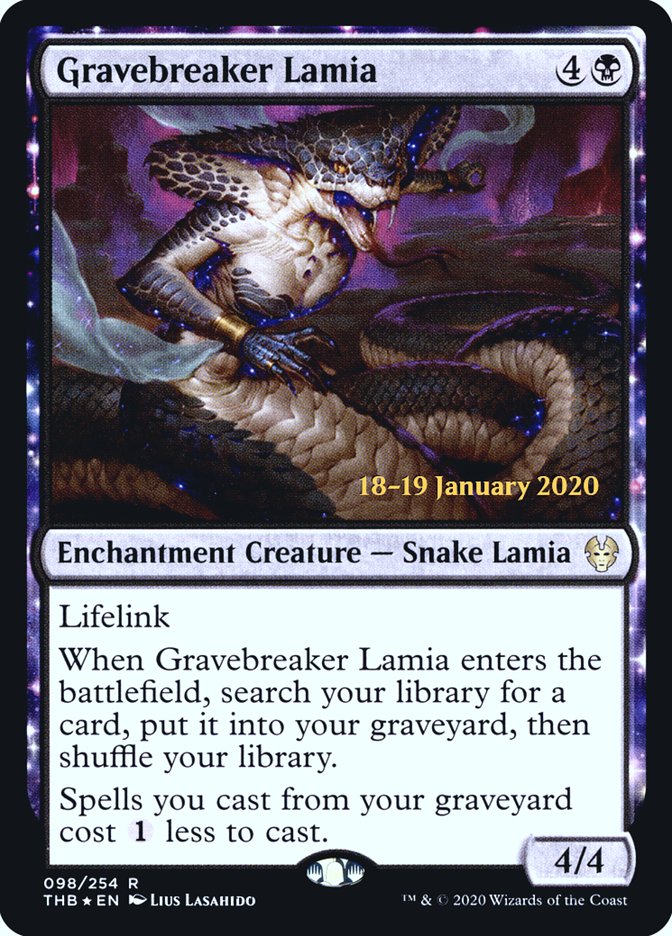 Gravebreaker Lamia [Theros Beyond Death Prerelease Promos] MTG Single Magic: The Gathering    | Red Claw Gaming