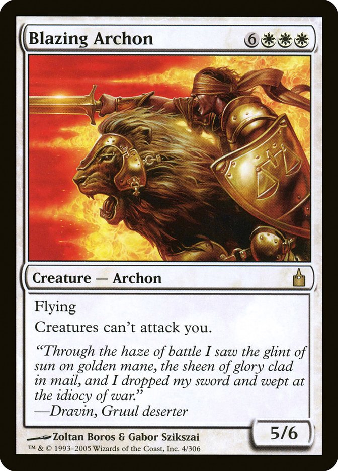Blazing Archon [Ravnica: City of Guilds] MTG Single Magic: The Gathering    | Red Claw Gaming