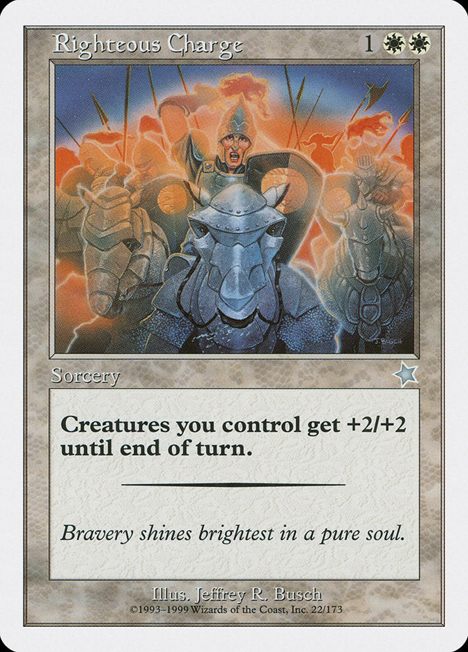 Righteous Charge [Starter 1999] MTG Single Magic: The Gathering    | Red Claw Gaming