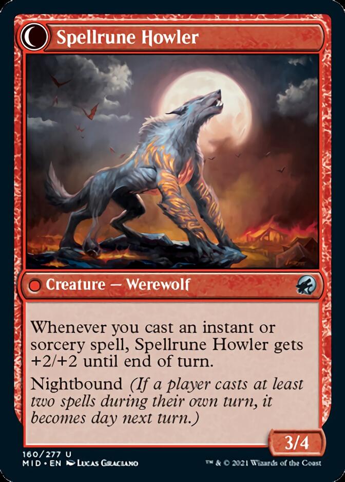 Spellrune Painter // Spellrune Howler [Innistrad: Midnight Hunt] MTG Single Magic: The Gathering    | Red Claw Gaming