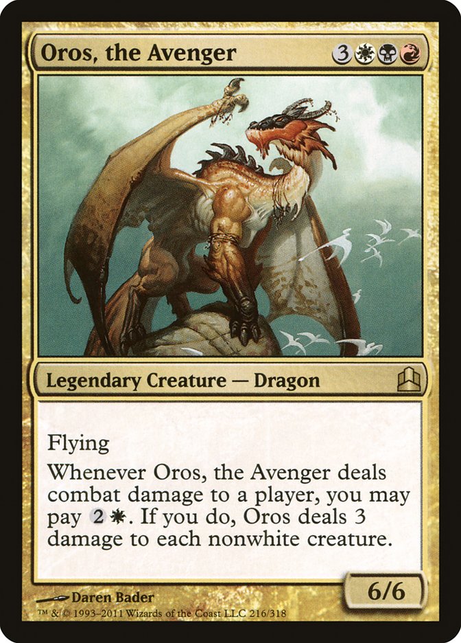 Oros, the Avenger [Commander 2011] MTG Single Magic: The Gathering    | Red Claw Gaming