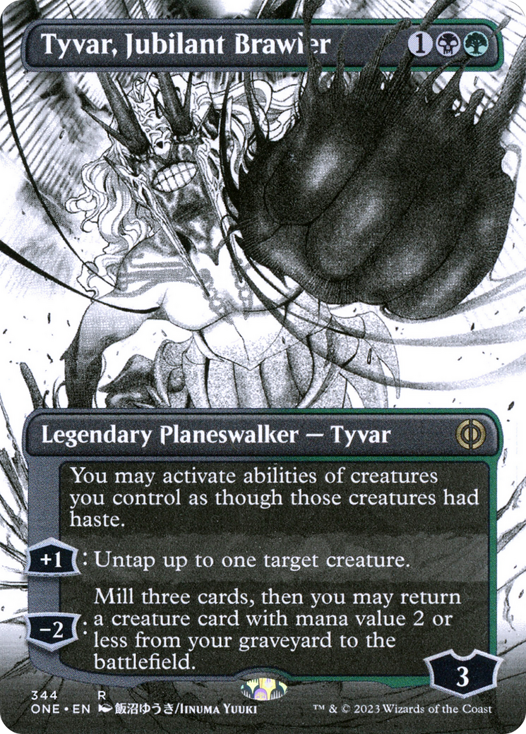 Tyvar, Jubilant Brawler (Borderless Manga) [Phyrexia: All Will Be One] MTG Single Magic: The Gathering    | Red Claw Gaming