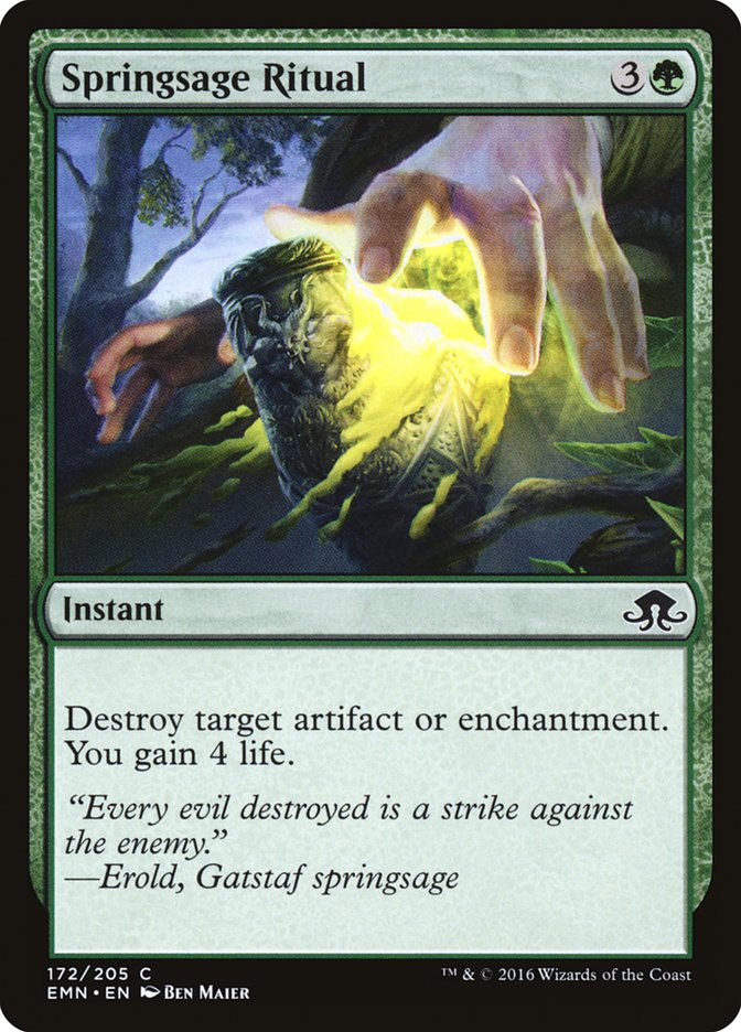 Springsage Ritual [Eldritch Moon] MTG Single Magic: The Gathering    | Red Claw Gaming