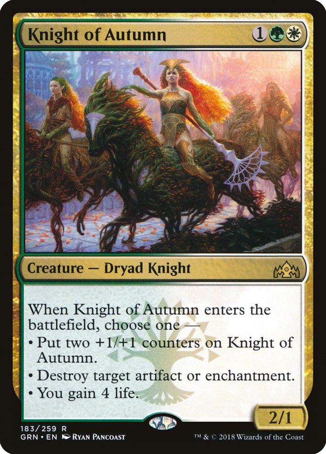 Knight of Autumn [Guilds of Ravnica] MTG Single Magic: The Gathering    | Red Claw Gaming