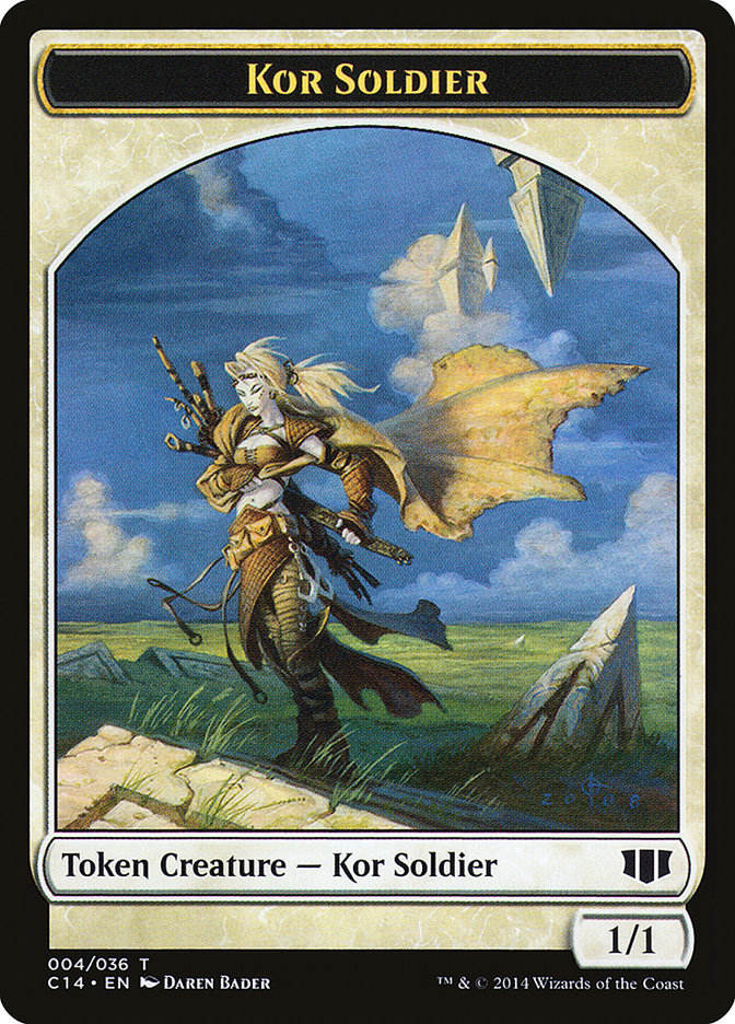 Kor Soldier // Pegasus Double-Sided Token [Commander 2014 Tokens] MTG Single Magic: The Gathering    | Red Claw Gaming