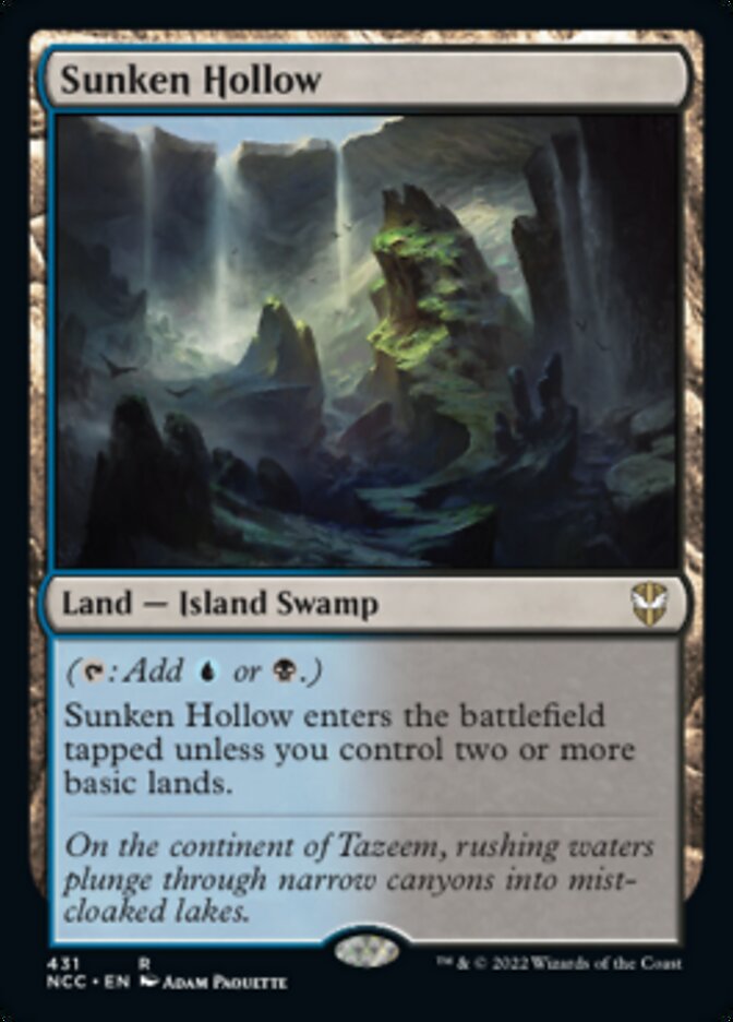 Sunken Hollow [Streets of New Capenna Commander] MTG Single Magic: The Gathering    | Red Claw Gaming