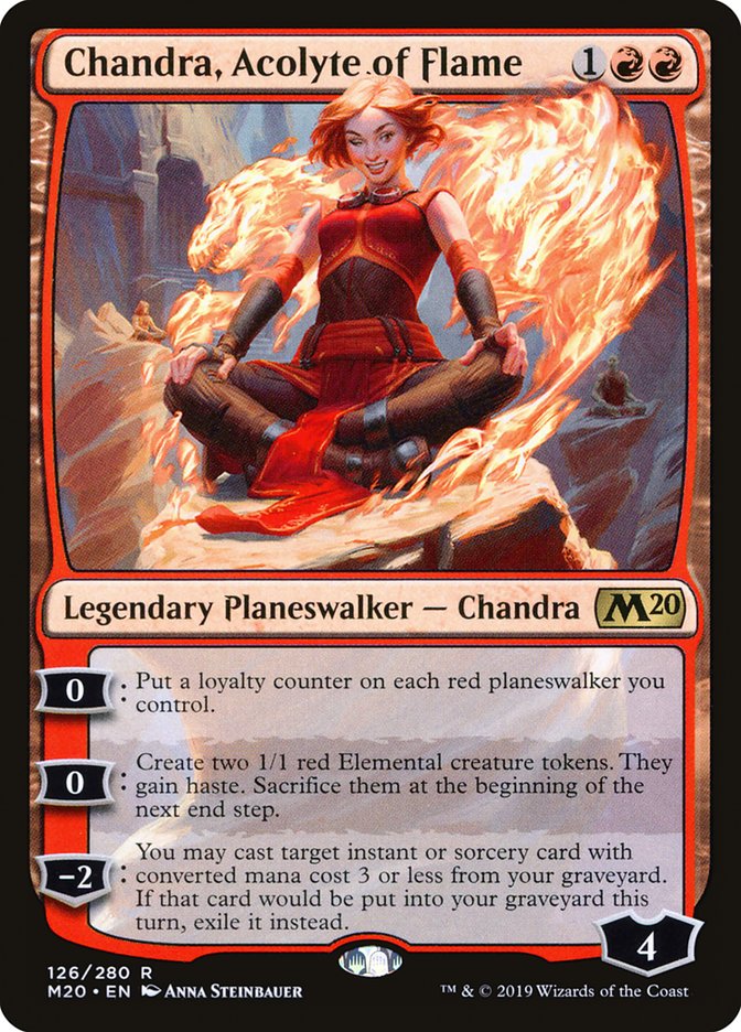 Chandra, Acolyte of Flame [Core Set 2020] MTG Single Magic: The Gathering    | Red Claw Gaming