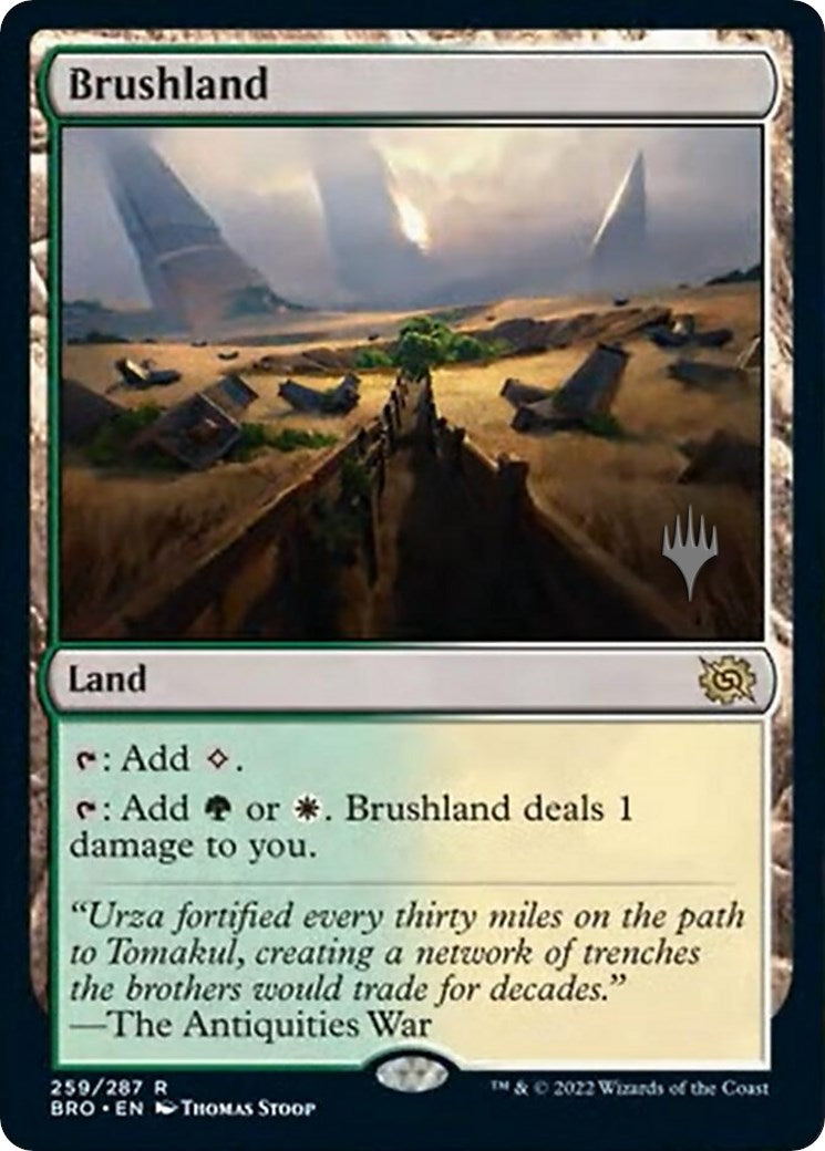 Brushland (Promo Pack) [The Brothers' War Promos] MTG Single Magic: The Gathering    | Red Claw Gaming