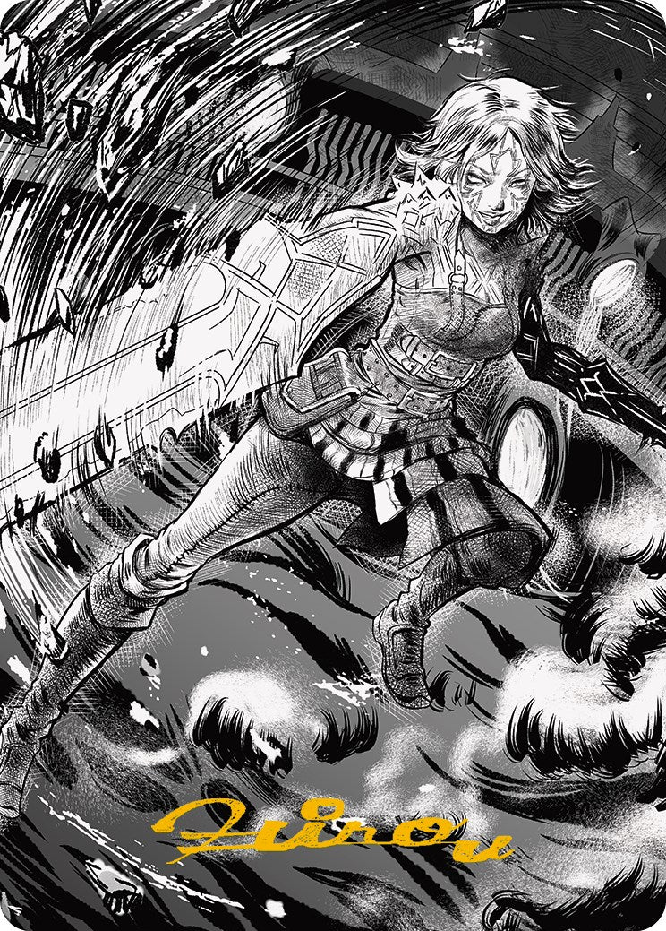 Nahiri, the Unforgiving 2 Art Card (Gold-Stamped Signature) [Phyrexia: All Will Be One Art Series] MTG Single Magic: The Gathering    | Red Claw Gaming